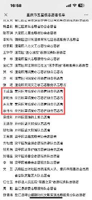  喜报！2022年重庆市五星级志愿者名单公示 荣昌四人入选